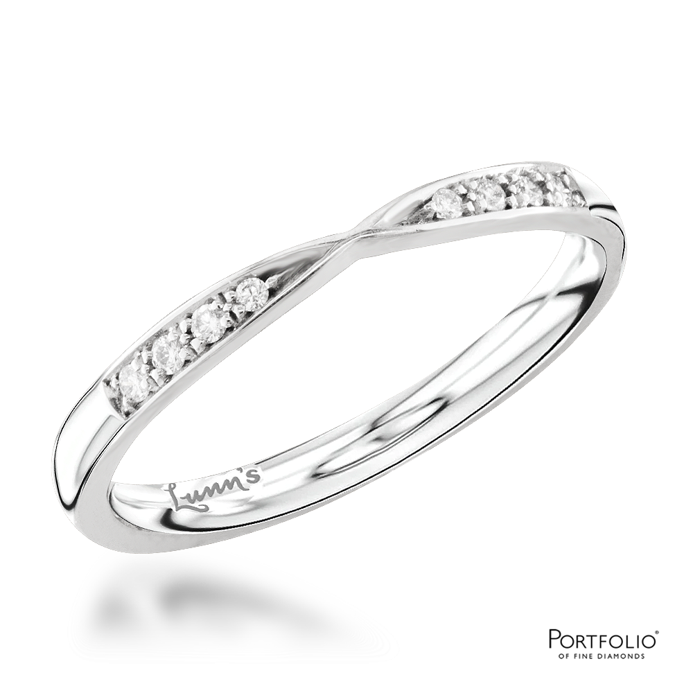 0.05ct Diamond Platinum Wedding Ring Lunn's Jewellers