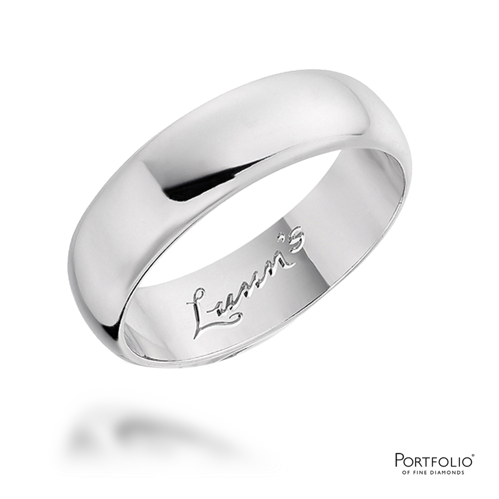 Palladium 6mm DShape Wedding Ring Lunn's Jewellers