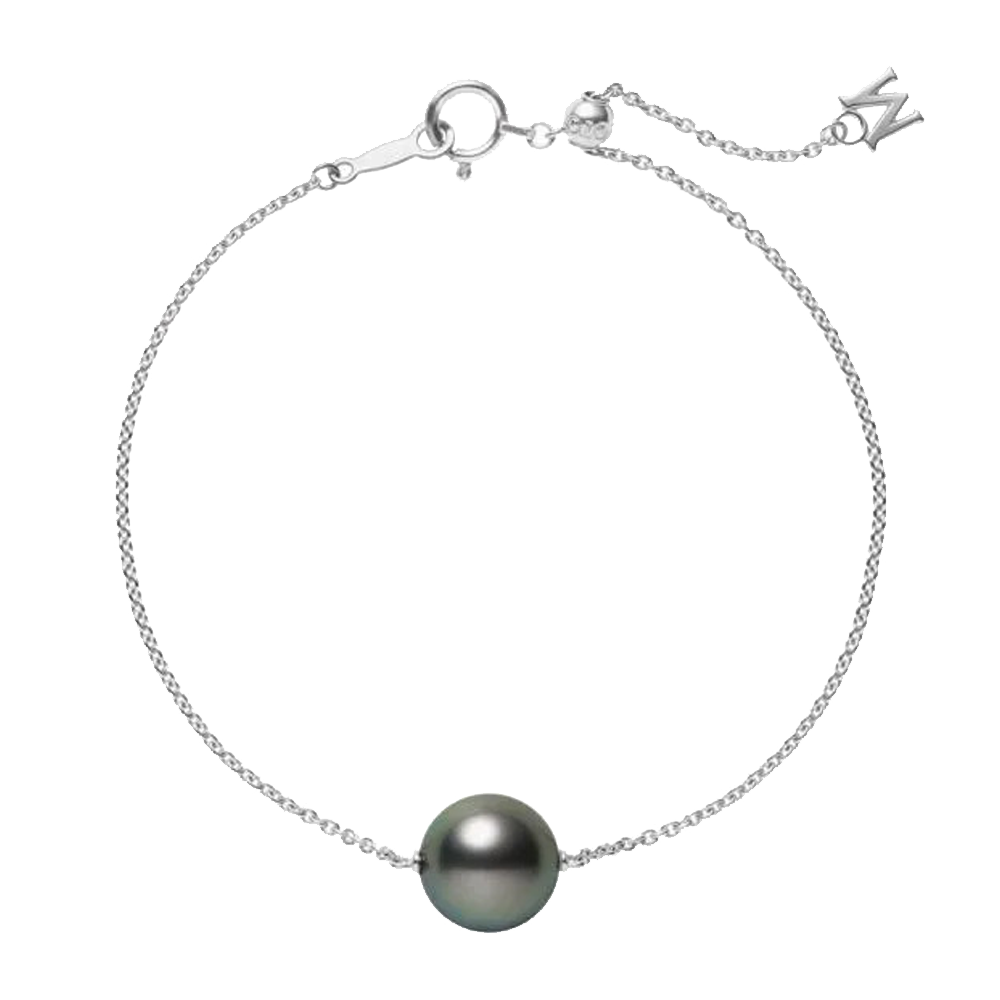 Mikimoto Pearl Chain Bracelet - Black South Sea