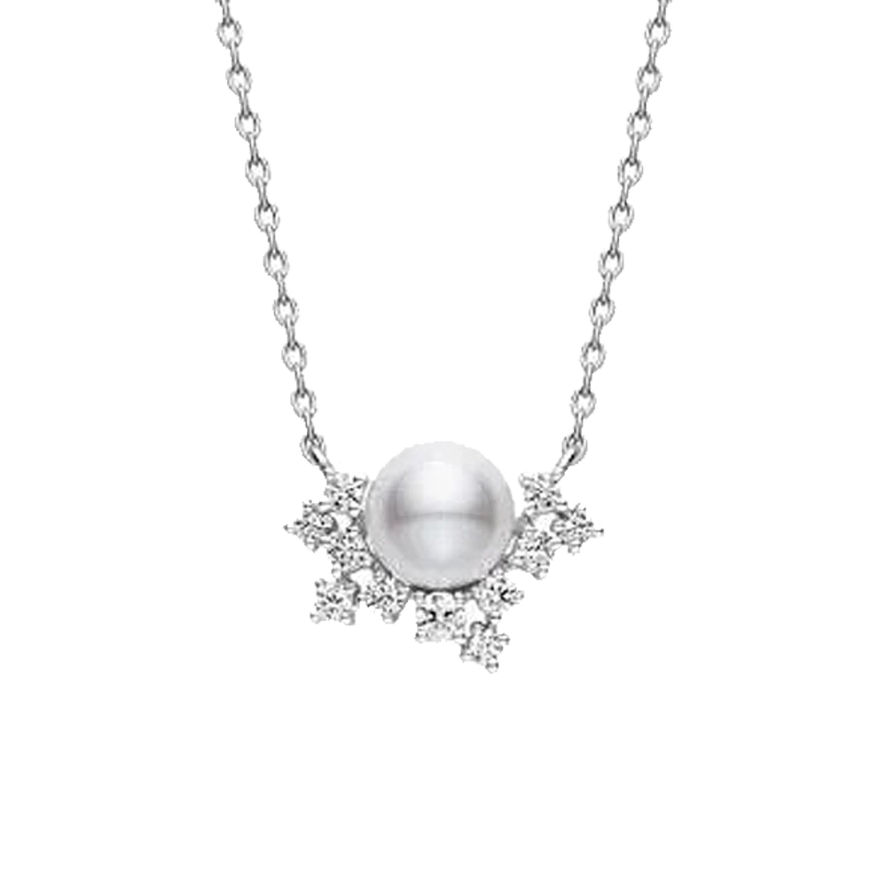 Mikimoto Pearl And Diamond Pendant