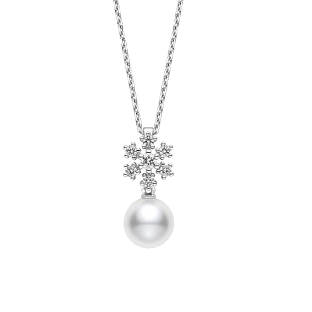 Mikimoto Pearl And Diamond Pendant