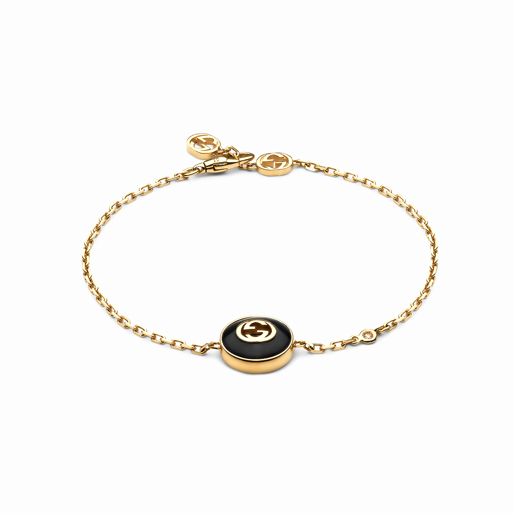 Gucci Interlocking 18ct Yellow Gold Chain Bracelet