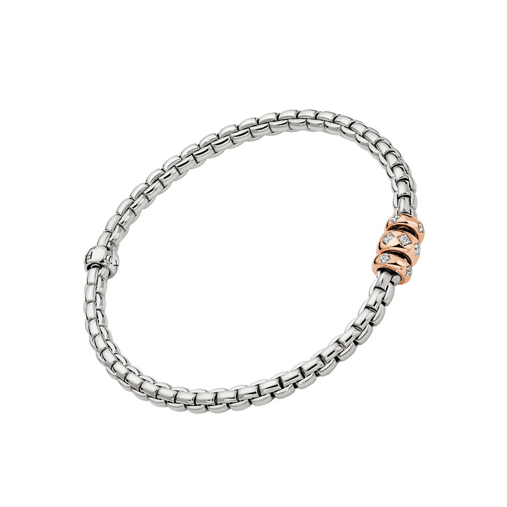 FOPE Flex'It Bracelet with Rhombus-Set Diamonds