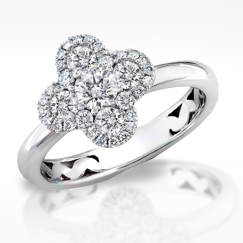 18 Carat White Gold 0.74ct Diamond Ring Lunn's Jewellers