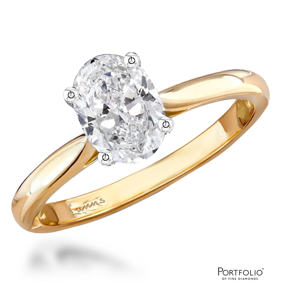 Solitaire1.00ct G VS1 Diamond Yellow Gold/Platinum Ring