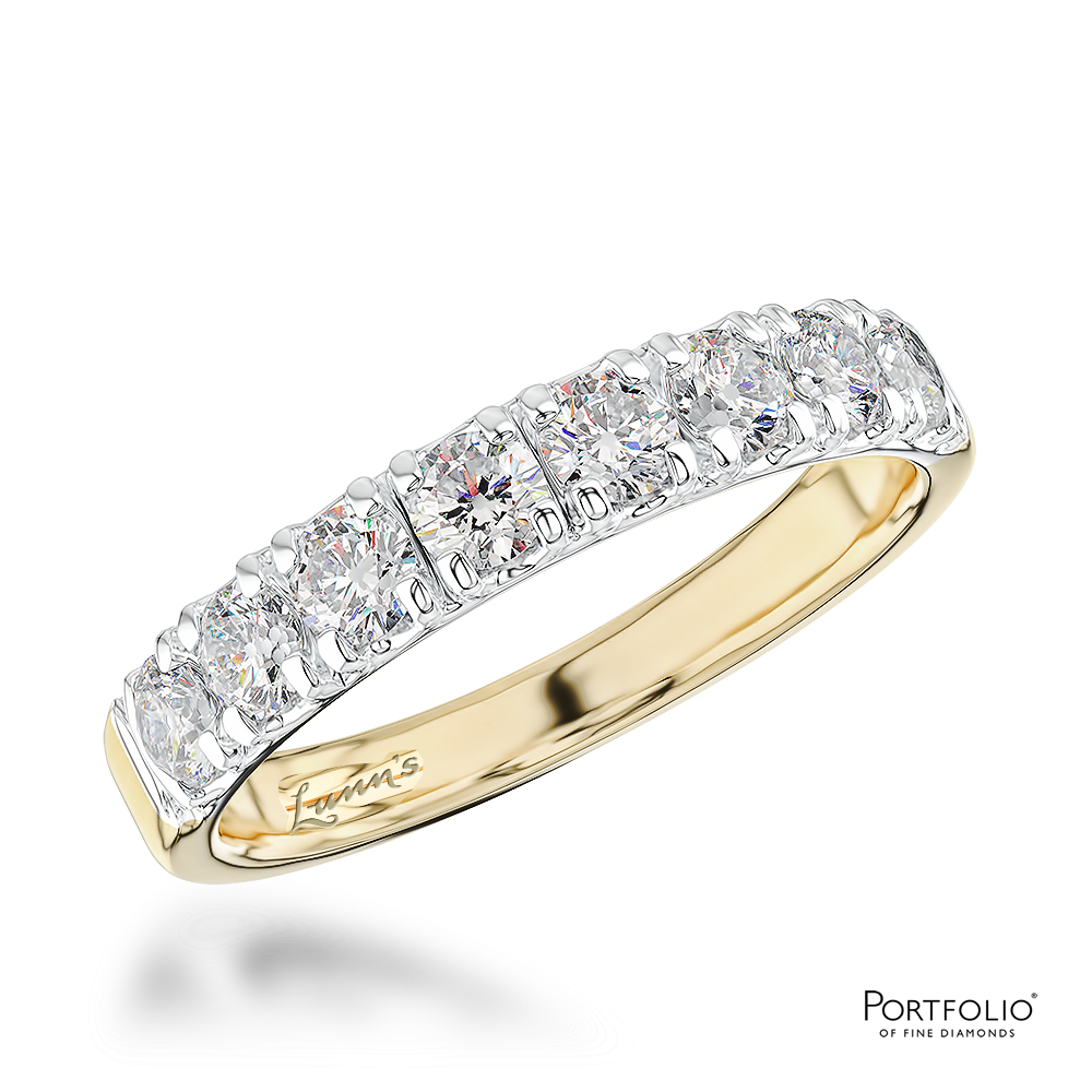 0.78ct Diamond Yellow Gold/Platinum Wedding Ring