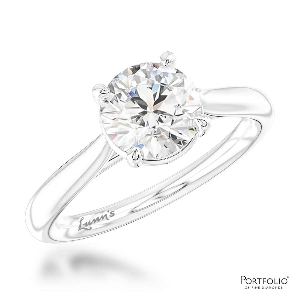 Solitaire 1.01ct G SI2 Diamond Platinum Ring