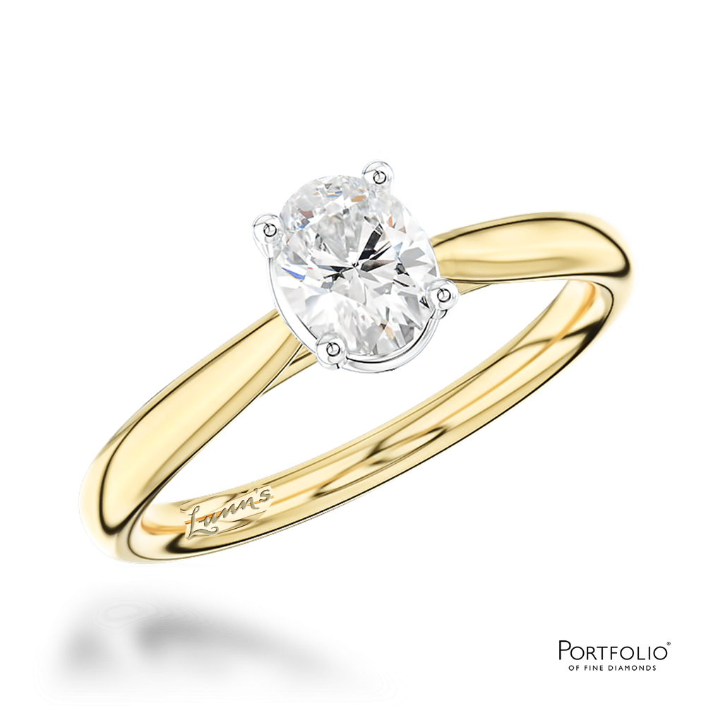 Solitaire 0.70ct E VS2 Diamond Yellow Gold/Platinum Ring