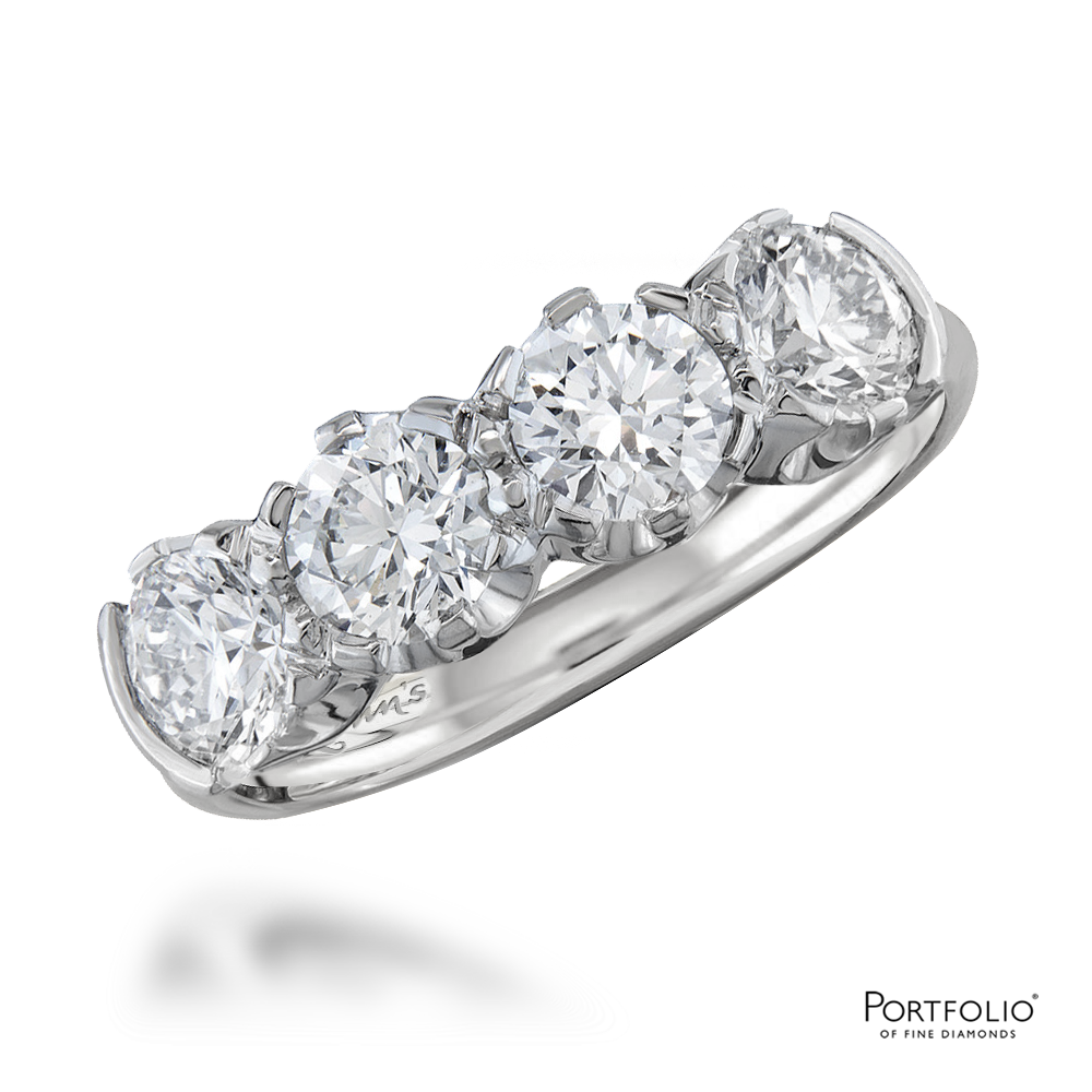 Four Stone 1.60ct F SI1 Diamond Platinum Ring Lunn's Jewellers