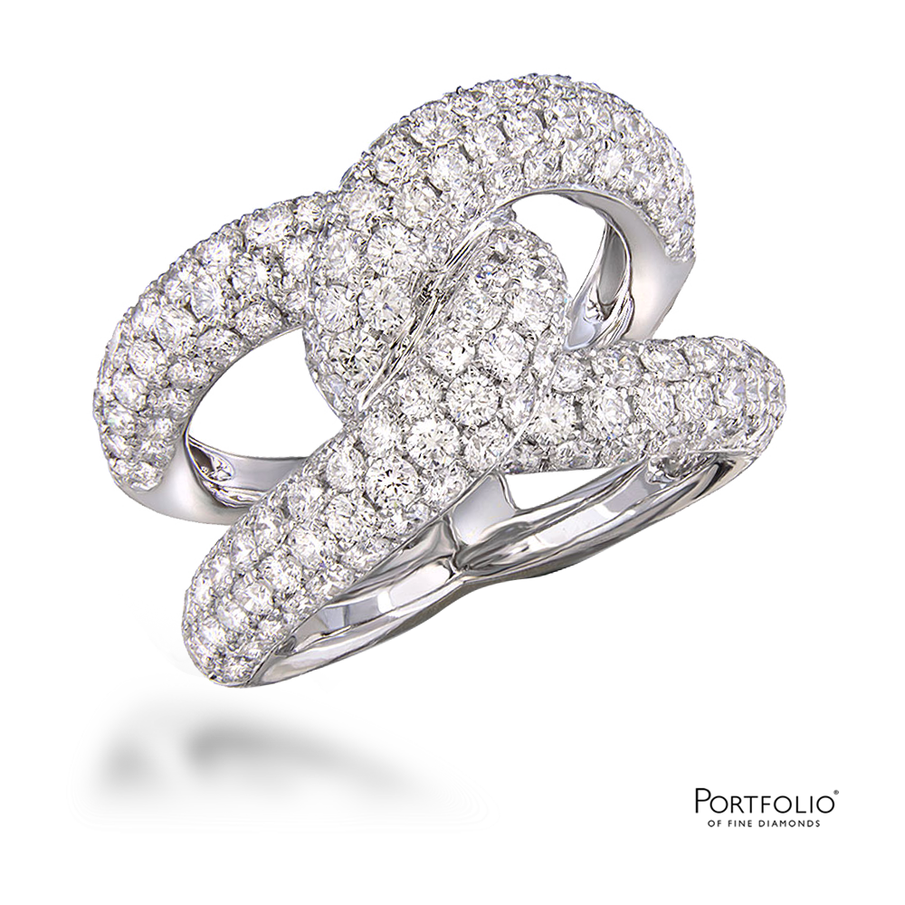 3.56ct Diamond Knot Style Cluster Ring Lunn's Jewellers