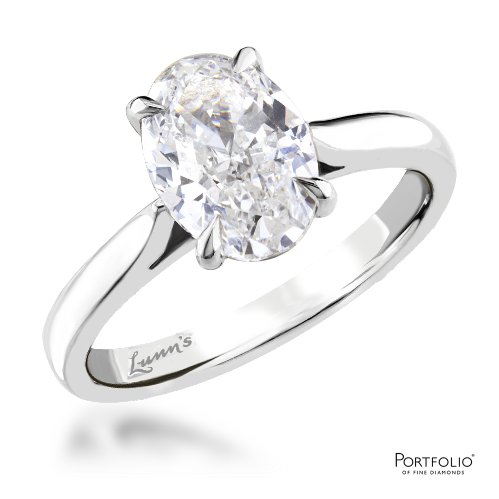 Solitaire 2.01ct F VS2 Diamond Platinum Ring