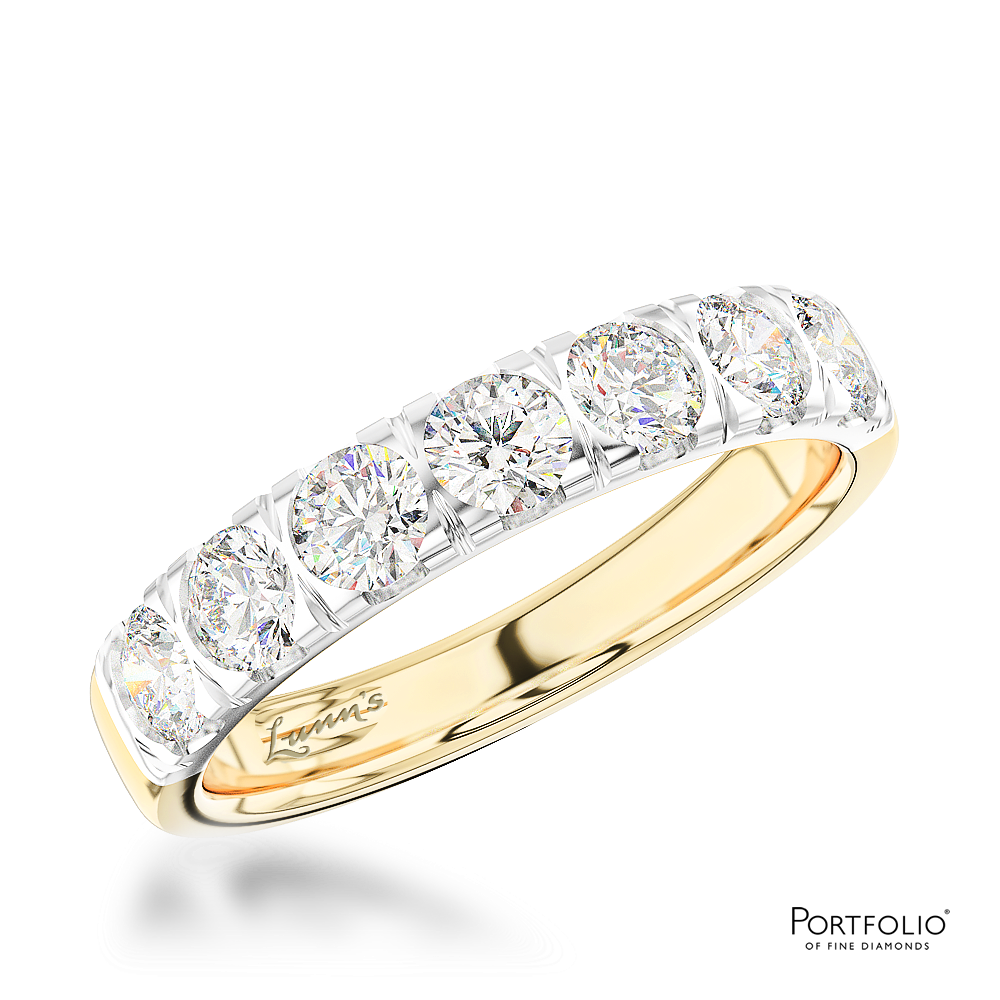 0.72ct Diamond Yellow Gold/Platinum Wedding Ring