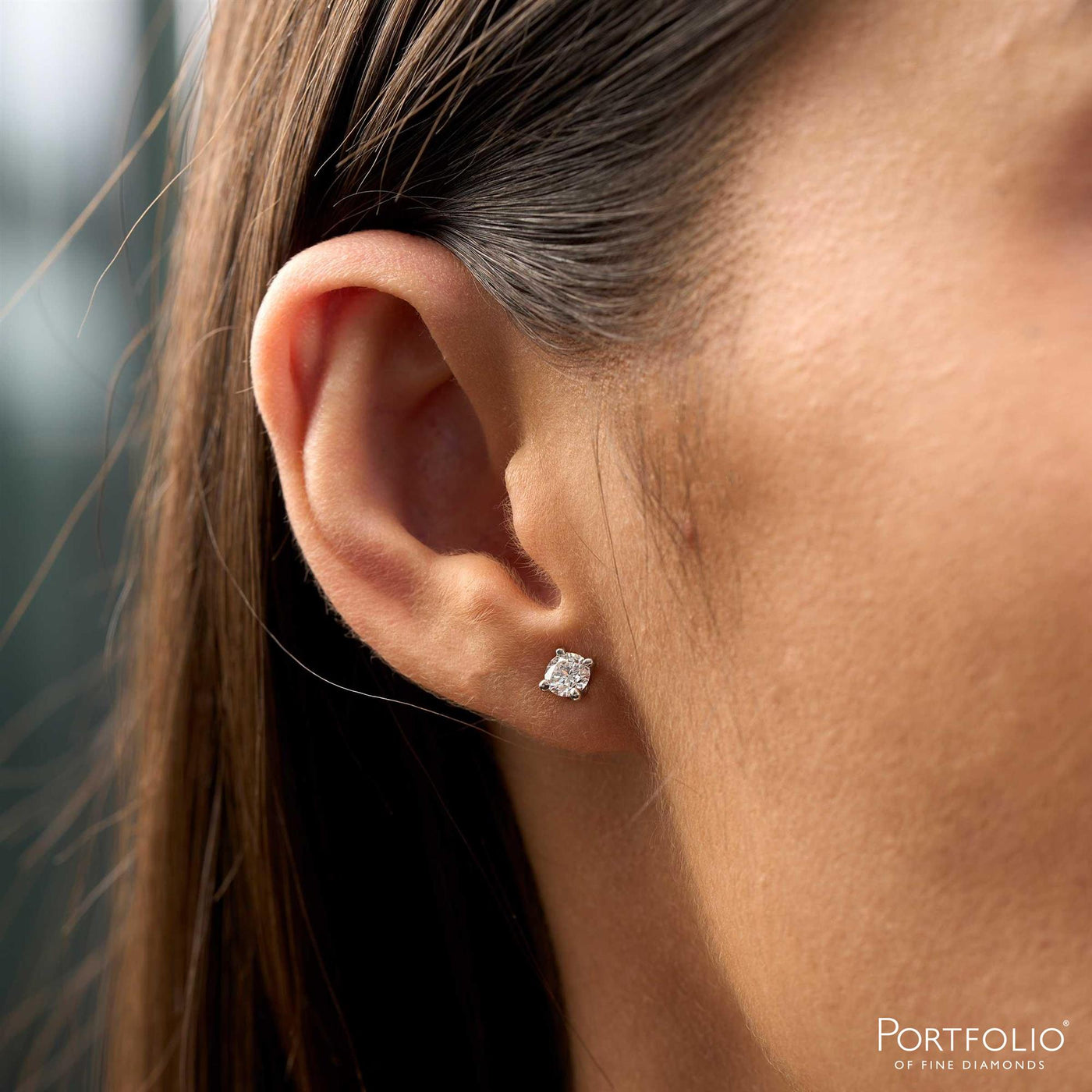 0.60ct H SI1 Diamond White Gold Earrings