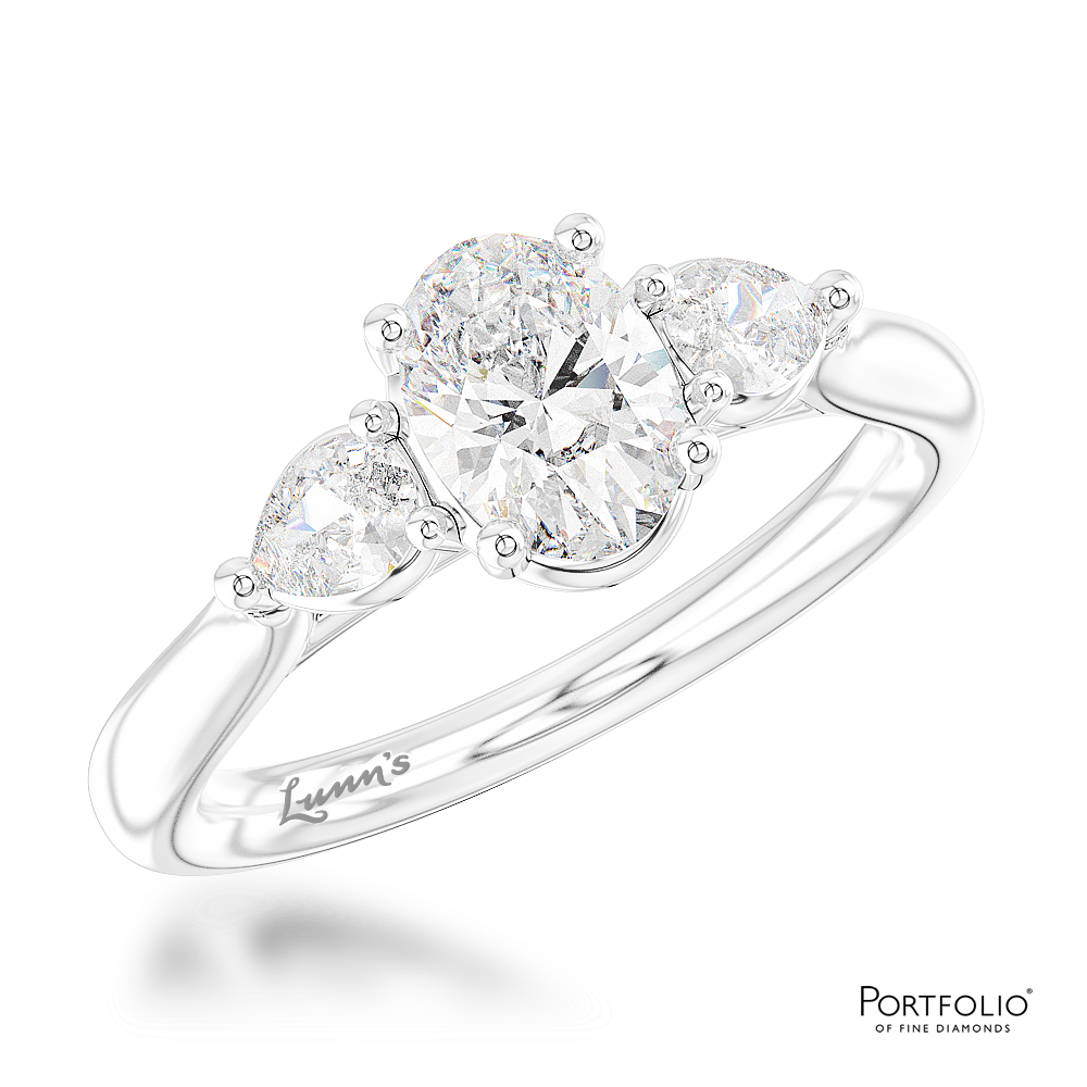 Three Stone 0.80ct E SI1 Diamond Platinum Ring