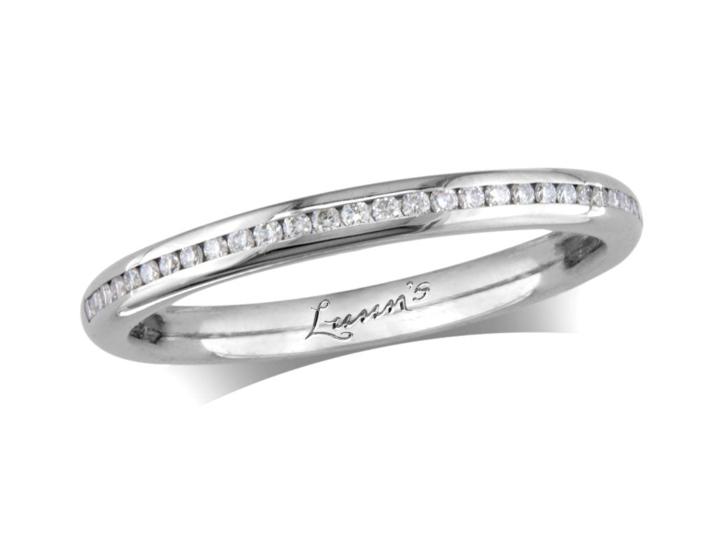 18 Carat White Gold and Diamond Wedding Ring – Lunn's Jewellers