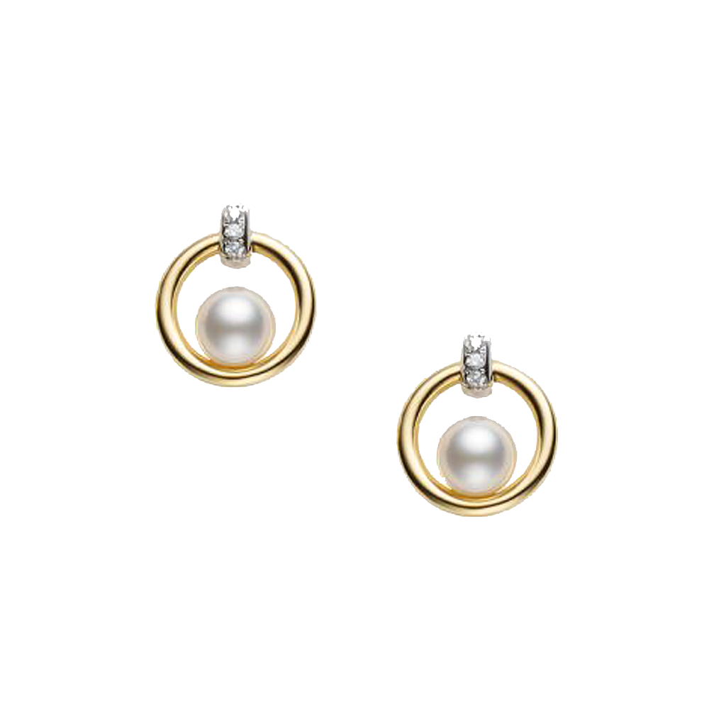 Mikimoto Circle Collection Earrings
