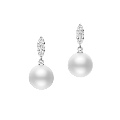 Mikimoto Morning Dew White South Sea Earrings