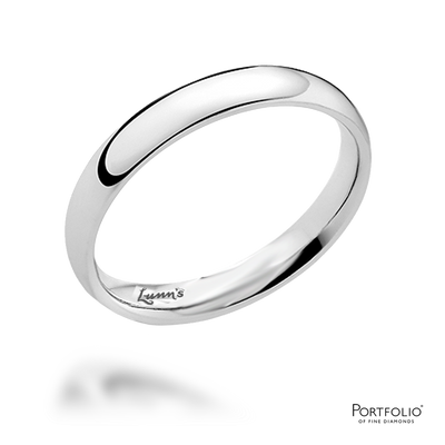 Platinum 3mm Medium Court Wedding Ring