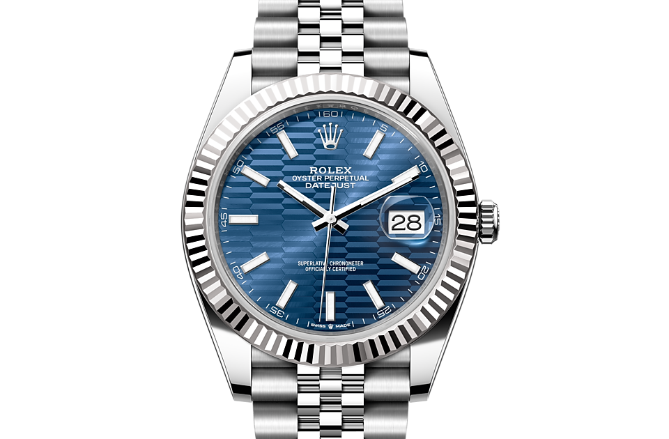 Rolex datejust sales 41 mm blue
