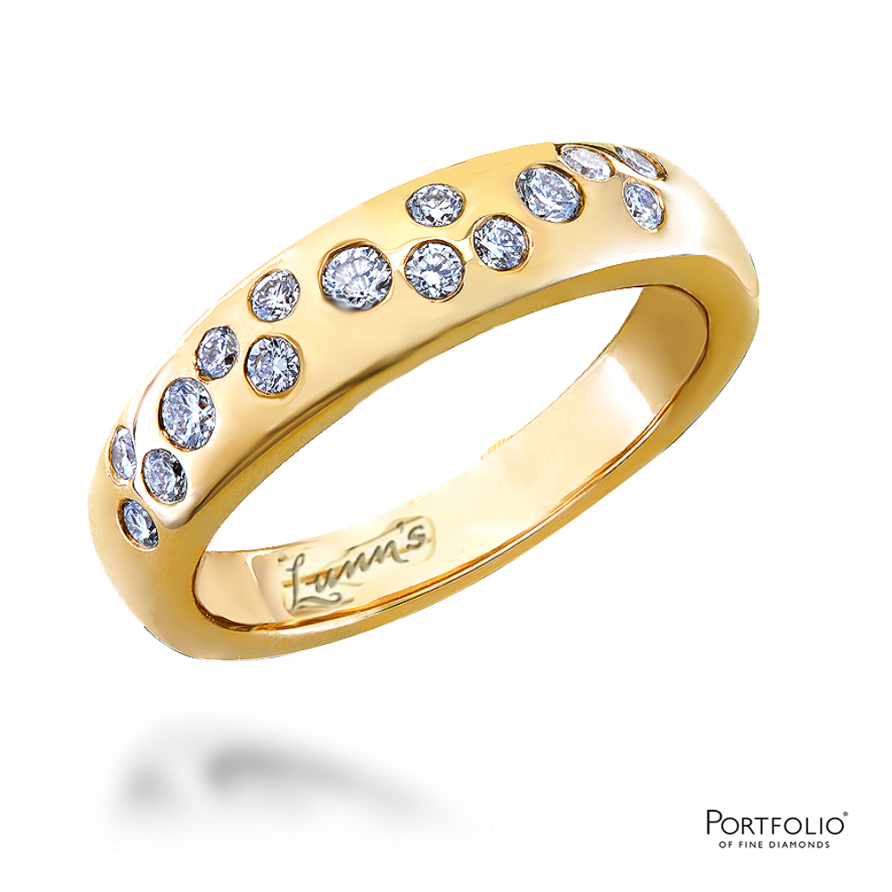 0.18ct Diamond Yellow Gold Wedding Ring