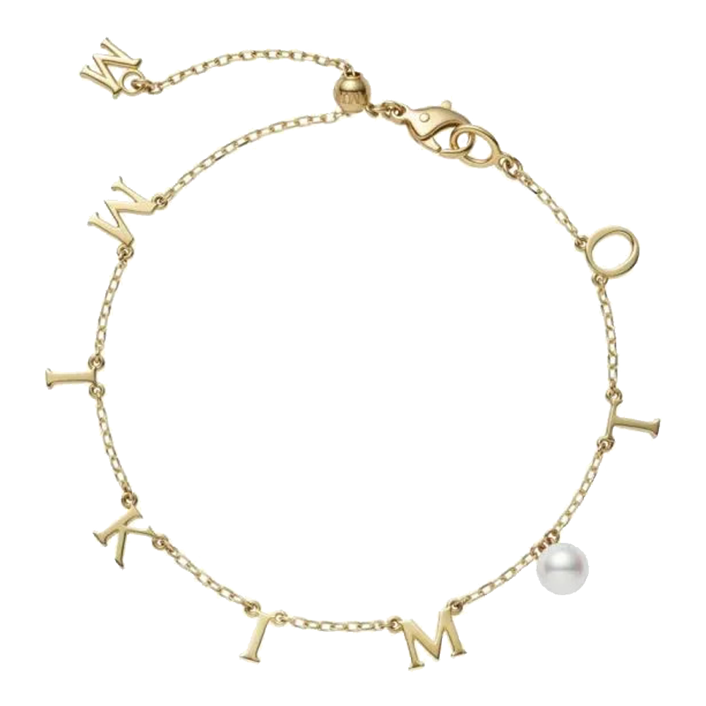 Mikimoto Akoya Cultered Pearl Charm Bracelet