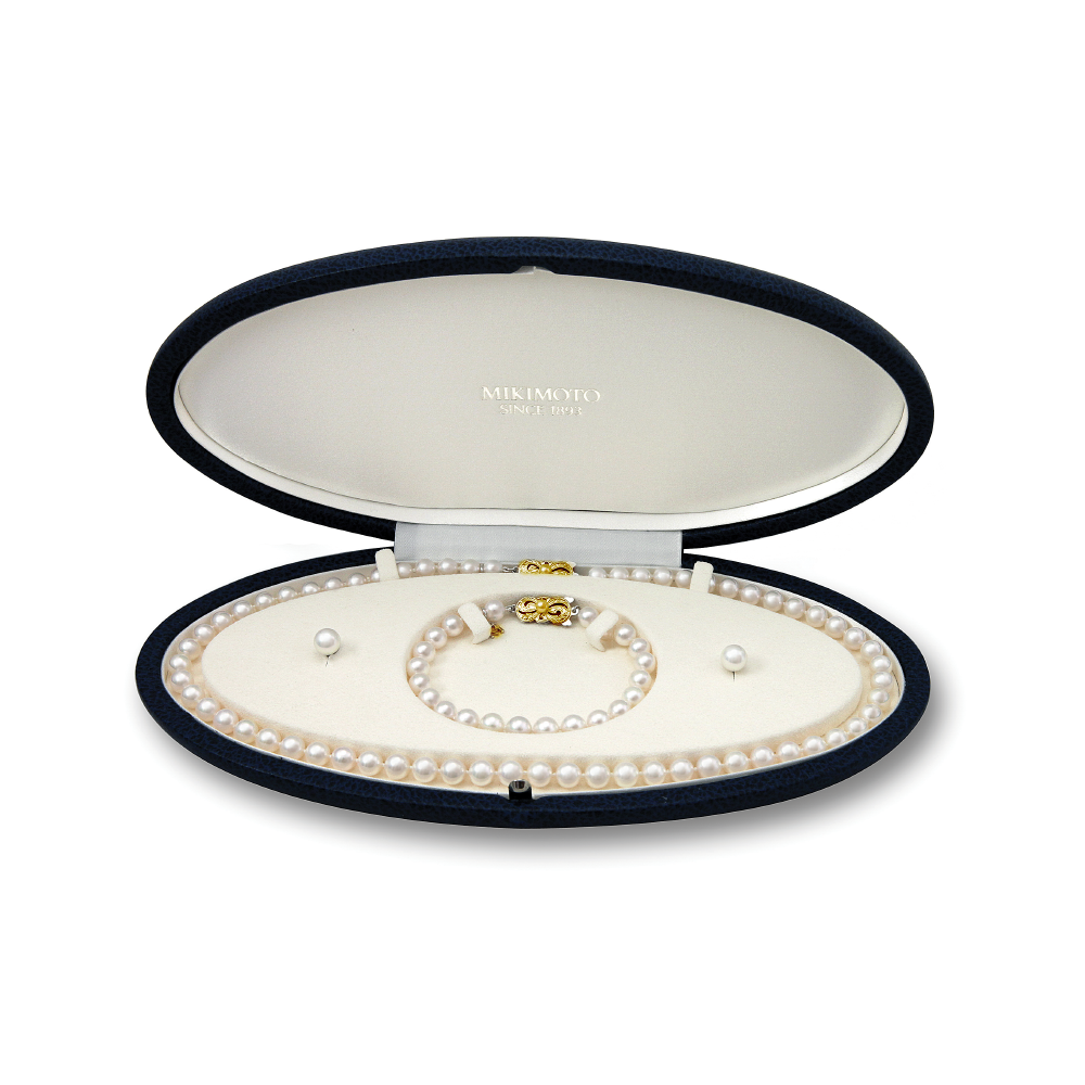 Mikimoto Akoya Cultured Pearl Three Piece Suite