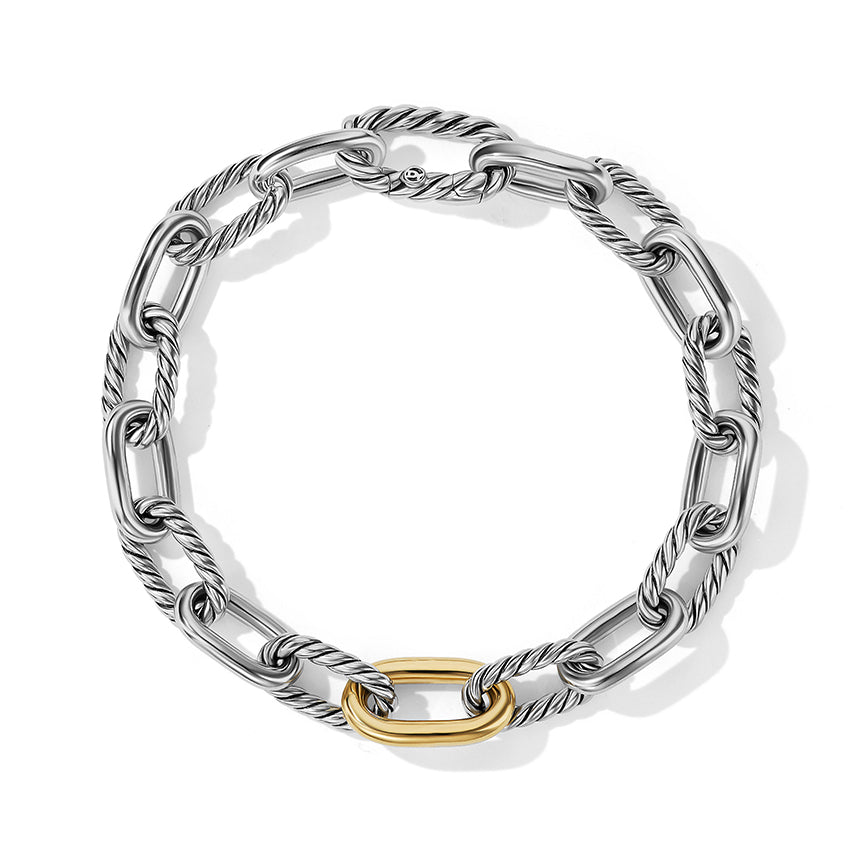 David Yurman DY Madison® Chain Bracelet with 18ct Yellow Gold