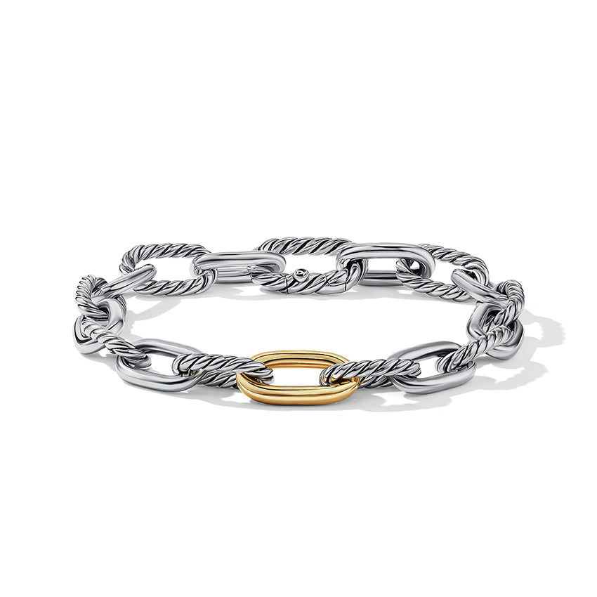 David Yurman DY Madison® Chain Bracelet with 18ct Yellow Gold