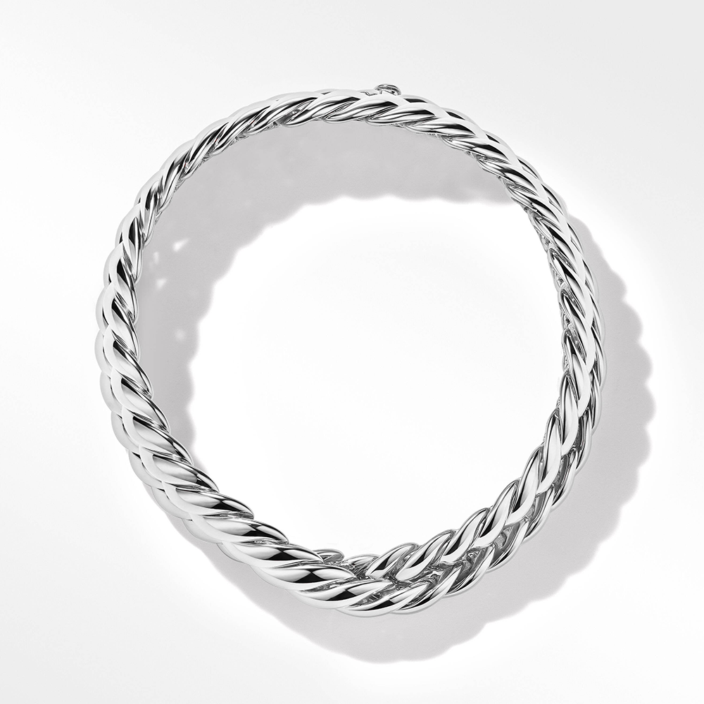 David Yurman Sculpted Cable Double Wrap Bracelet in Sterling Silver