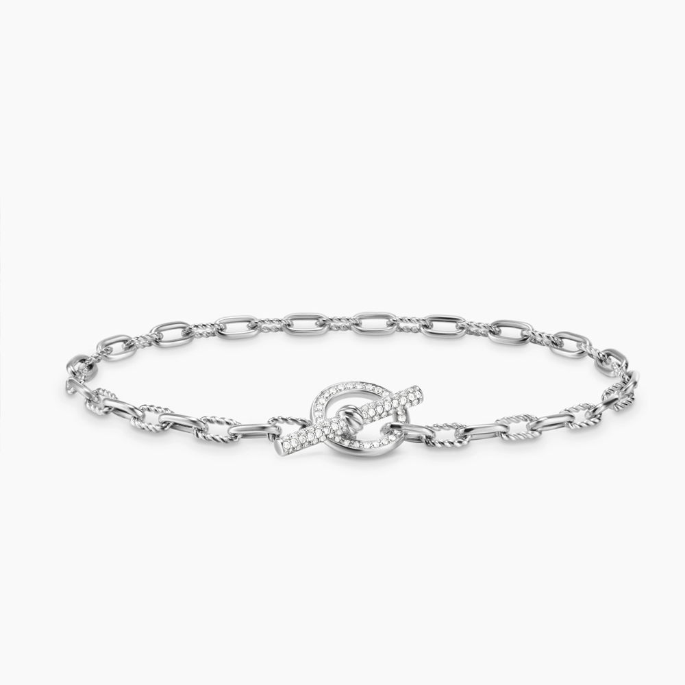 David Yurman Madison Pavé Toggle Chain Bracelet