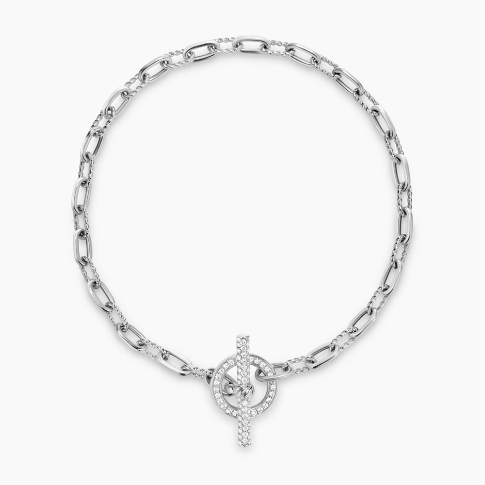 David Yurman Madison Pavé Toggle Chain Bracelet