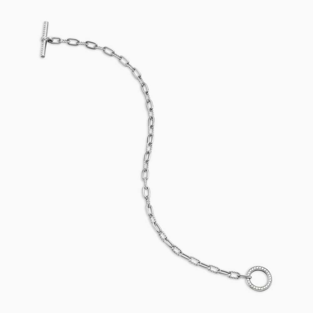 David Yurman Madison Pavé Toggle Chain Bracelet