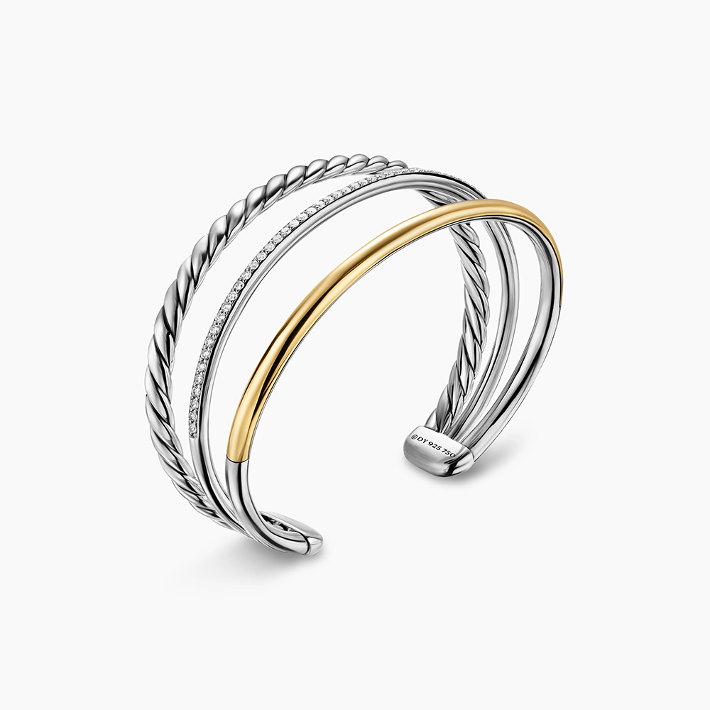 David Yurman Mercer ® Three Row Cuff Bracelet
