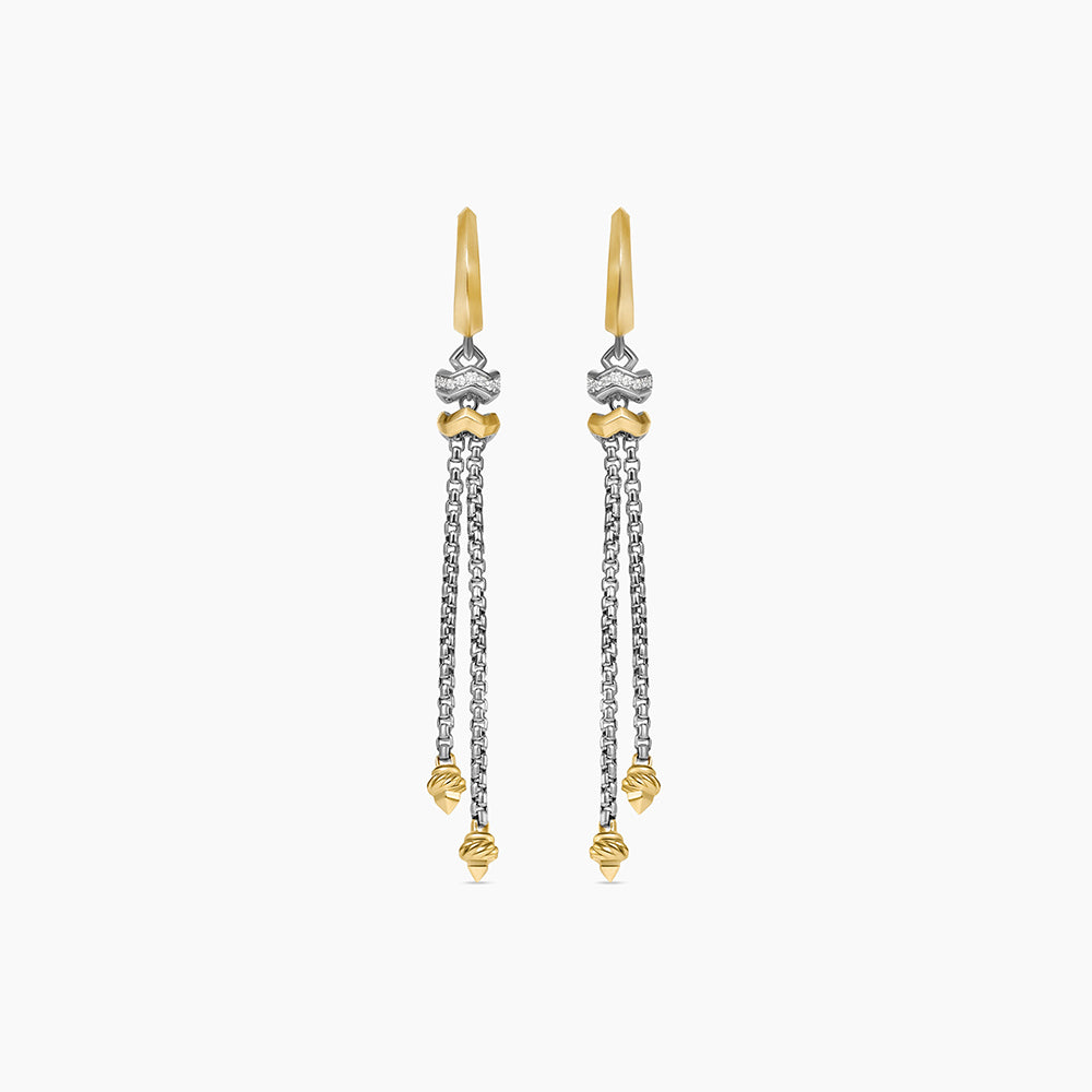 David Yurman Stax Zig Zag Chain Drop Earrings