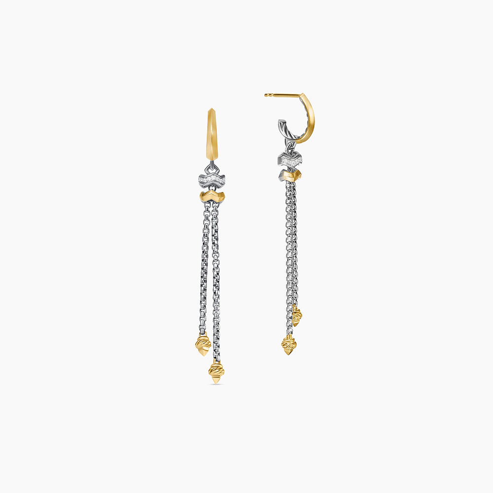 David Yurman Stax Zig Zag Chain Drop Earrings