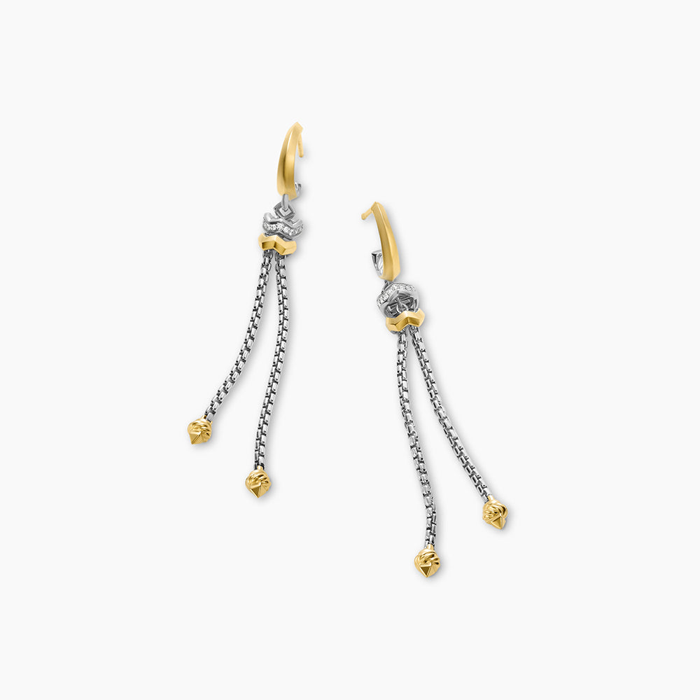 David Yurman Stax Zig Zag Chain Drop Earrings