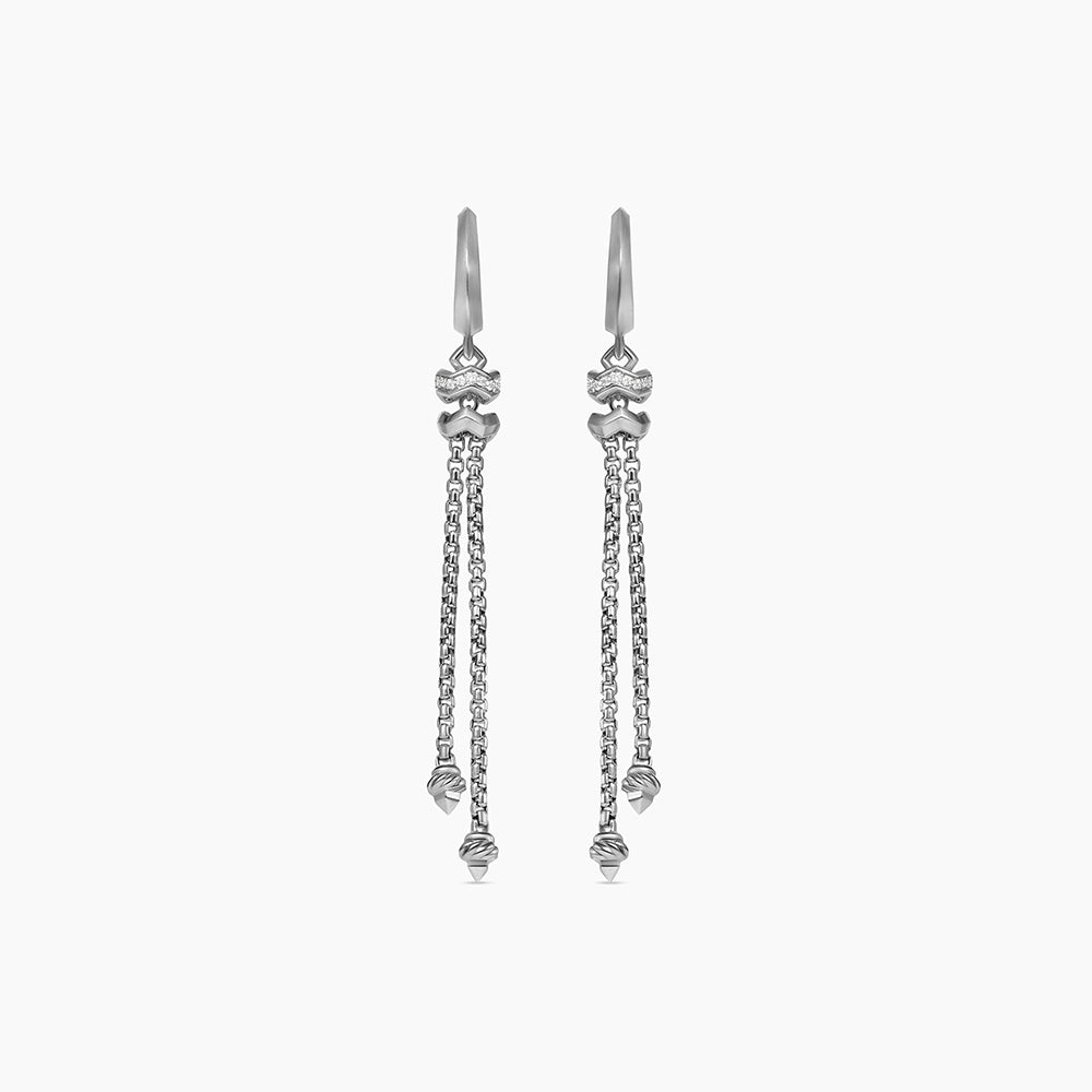 David Yurman Stax Zig Zag Chain Drop Earrings