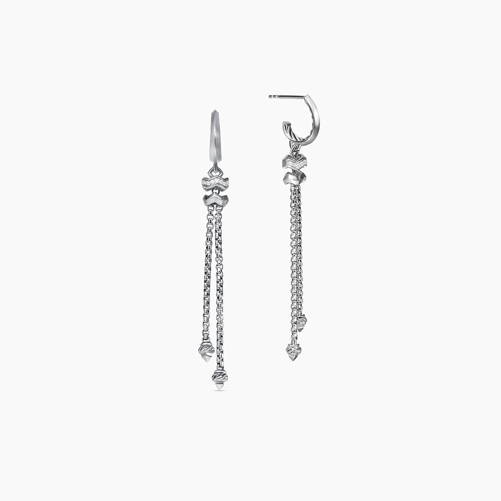 David Yurman Stax Zig Zag Chain Drop Earrings