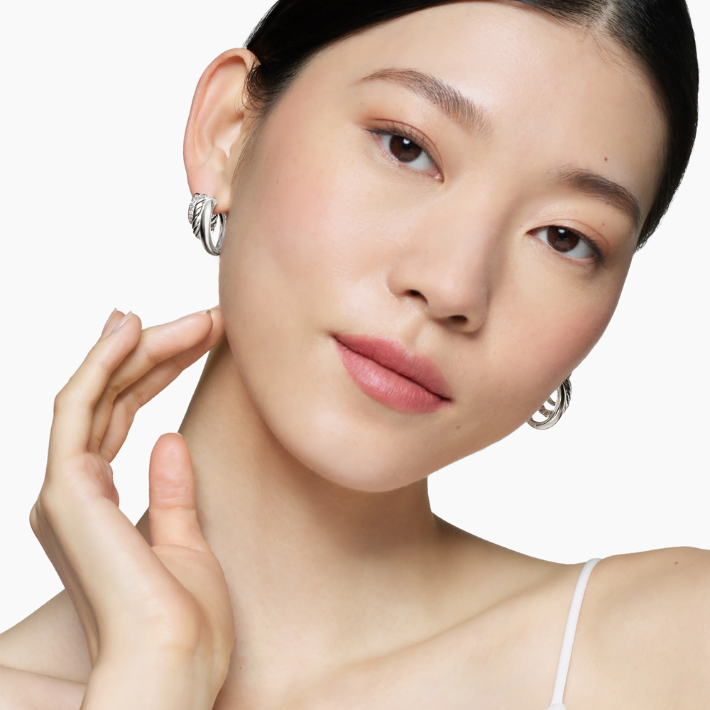 David Yurman DY Mercer® Three Row Hoop Earrings