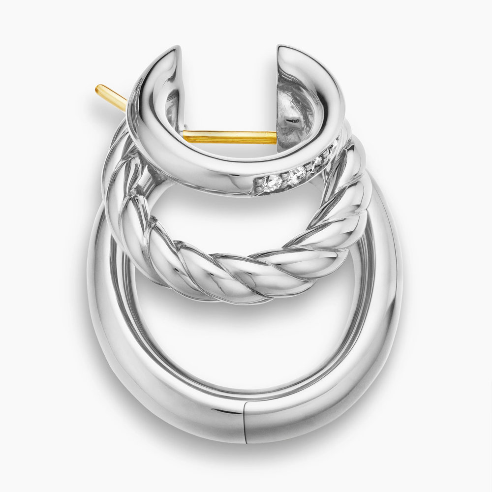 David Yurman DY Mercer® Three Row Hoop Earrings