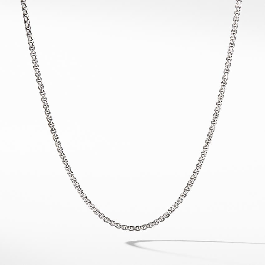 David Yurman Small Box Chain Necklace with an Accent of 14ct Gold