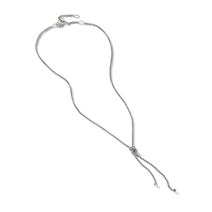 David Yurman Petite X Lariat Y Necklace with Pavé Diamonds N16920DSSADI175