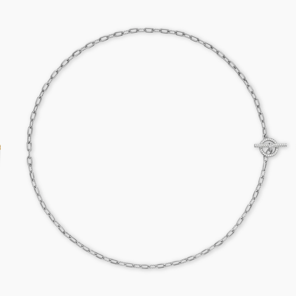 David Yurman Madison Pavé Toggle Chain Necklace