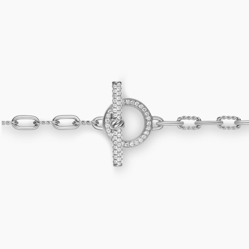 David Yurman Madison Pavé Toggle Chain Necklace