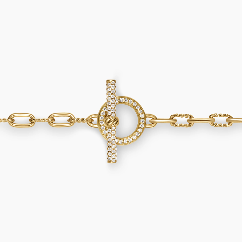 David Yurman Madison Pavé Toggle Chain Necklace