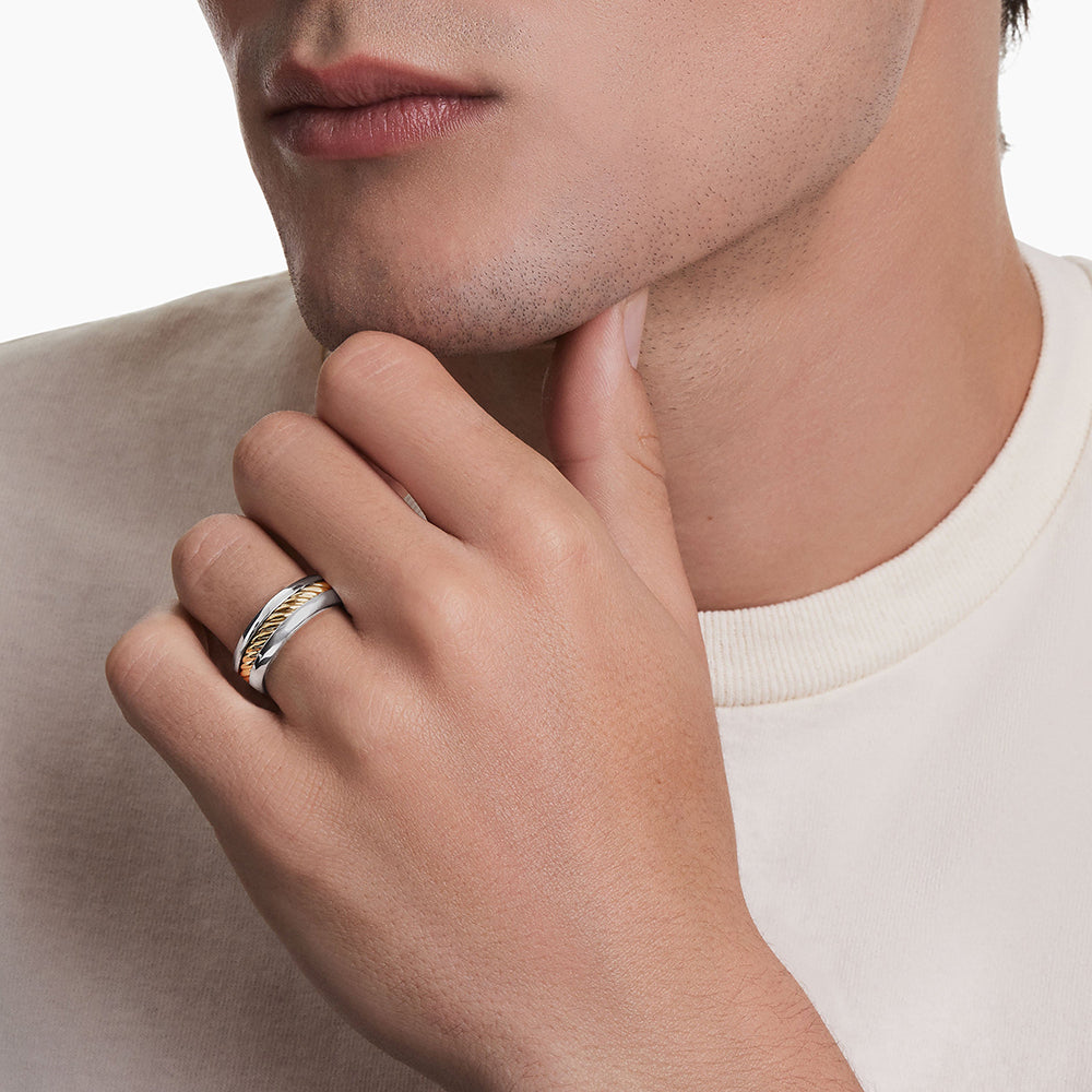 David Yurman Cable Inset Band Ring