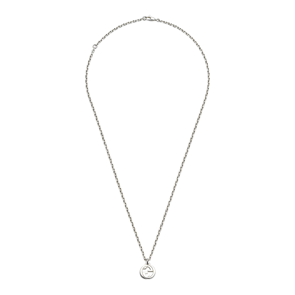 Gucci Interlocking Silver Chain Necklace