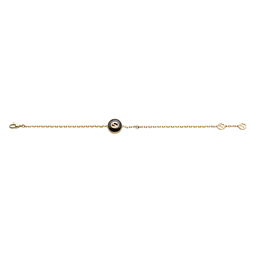 Gucci Interlocking 18ct Yellow Gold Chain Bracelet