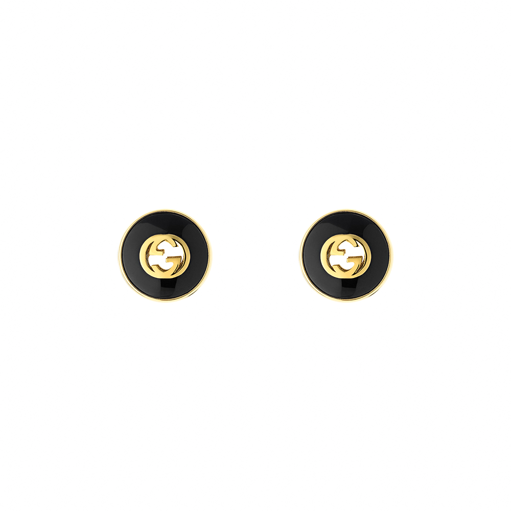 Gucci Interlocking 18ct Yellow Gold Earrings