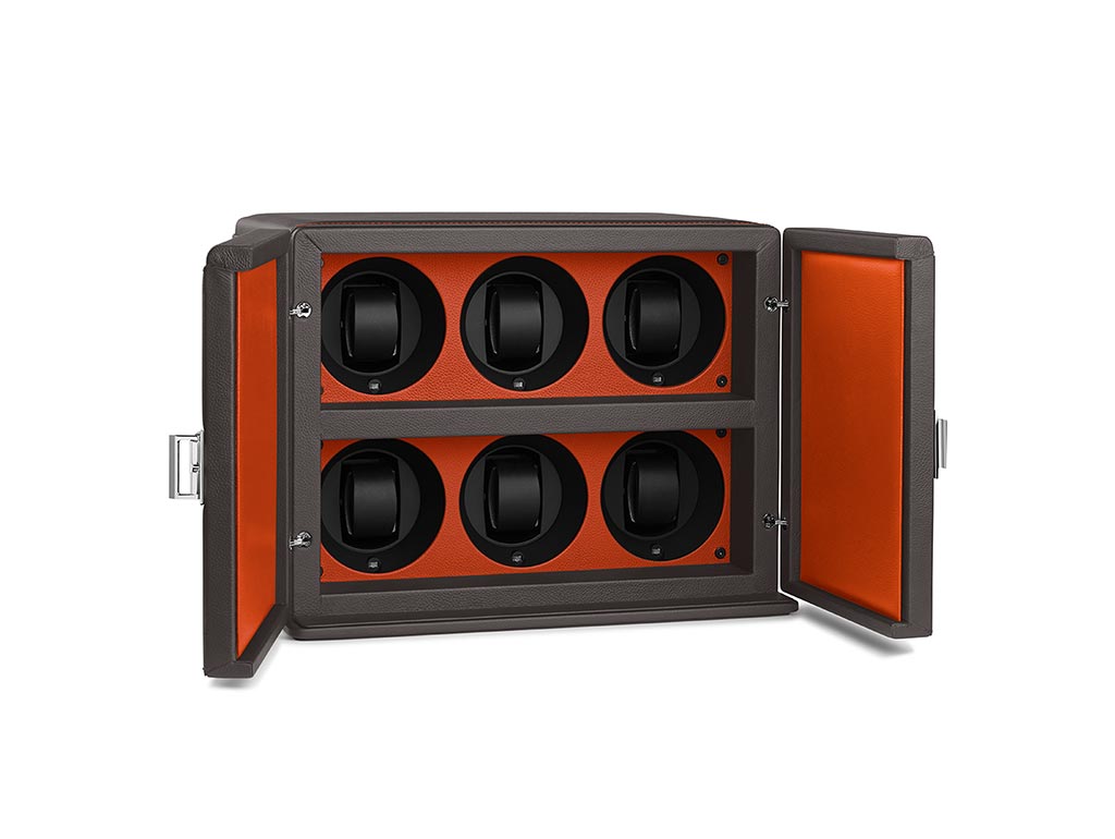 Rotore 6 Grey/Orange Watch Winder